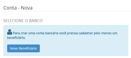 Atalho na conta bancária