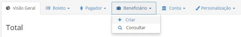 Menu Beneficiário > Criar