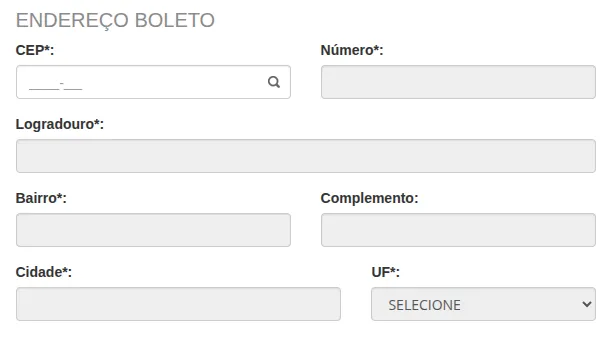 Campos de endereço preenchidos automaticamente pelo CEP